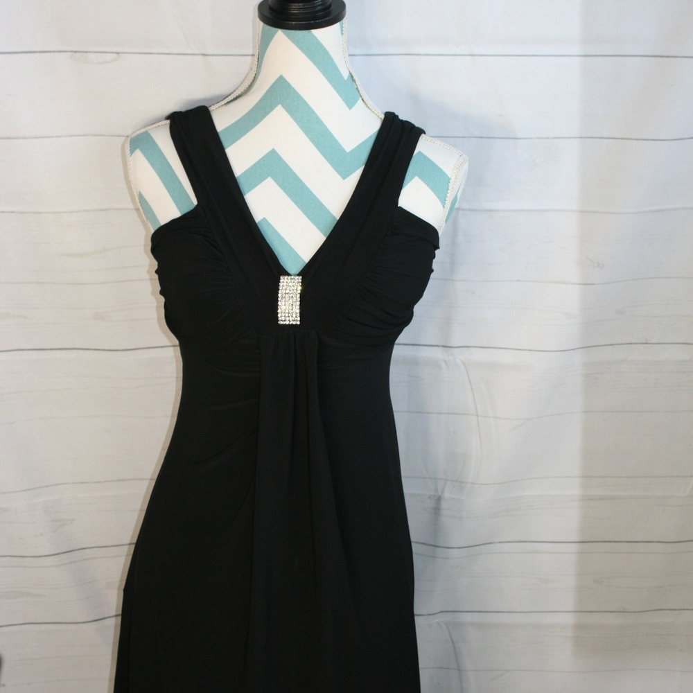 Black Dress With jewels in the middle